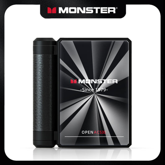 Monster AC530 – Open-Ear Mic Headset | Dual-Fold, 100H Battery, Bluetooth 6.0, Sweatproof